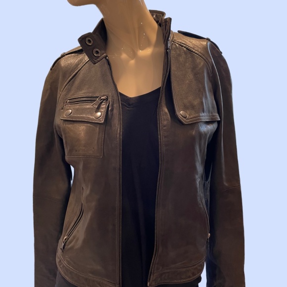 Banana Republic Leather Moto Jacket XS - Picture 3 of 7